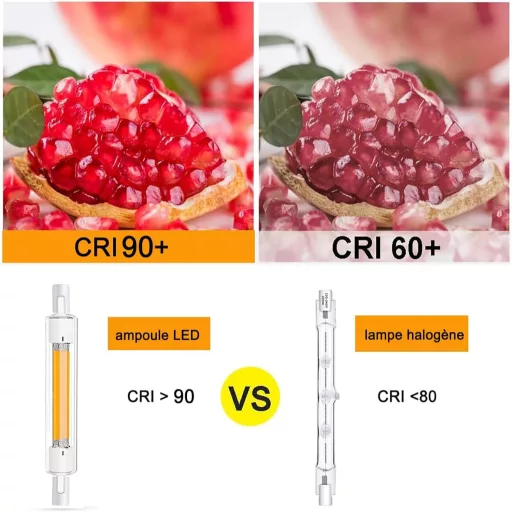 Aseoacc R7S LED 118mm 30W dimmelhető meleg fehér 3000K 3000lm COB 360°