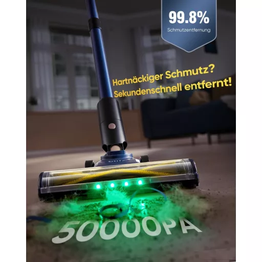 Vexilar Cordless Porszívó 50 kPa, 50 Perc Üzemidő, LED Kijelző, 6az1-ben Szőnyeg és Kemény Padló