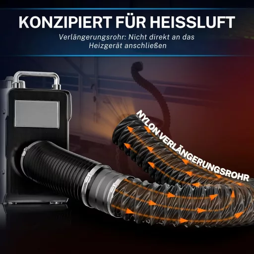 Hon&Guan 75mm Flexibilis Kipufogócső 5m Nylon Hőálló Szellőzéshez