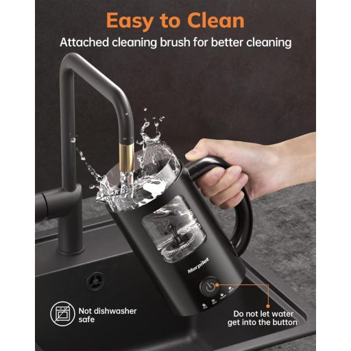 Morpilot 4az1-ben tejhabosító 550W 600ml üveg fekete