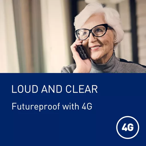 Panasonic KX-TU260EXB 4G Időseknek Mobiltelefon IP44 USB-C Fekete