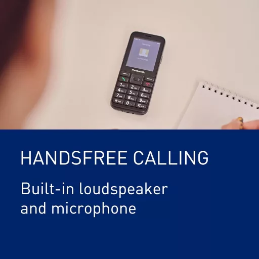Panasonic KX-TU260EXB 4G Időseknek Mobiltelefon IP44 USB-C Fekete