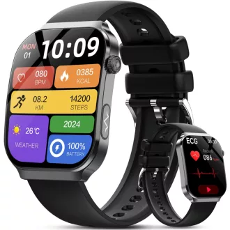   Ceas Inteligent Lgnitek 2026 cu Monitorizare EKG+HRV pentru Bărbați și Femei, Compatibil Android și iOS