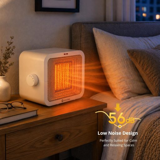 M Mimotec 1500W Kerámia Ventilátoros Fűtőgép 3 Fokozat Termosztát Csendes