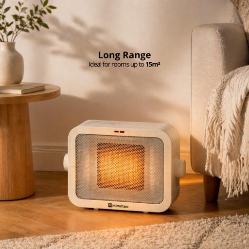 M Mimotec 1500W Kerámia Ventilátoros Fűtőgép 3 Fokozat Termosztát Csendes