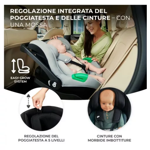 KINDERKRAFT Mink Pro Black Autosjedalica 0-13 kg i-Size Sigurnosna Sjedalica, bez ISOFIX baze