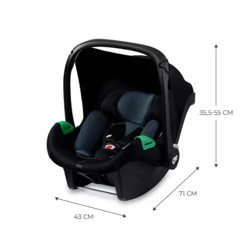 KINDERKRAFT Mink Pro Black Autosjedalica 0-13 kg i-Size Sigurnosna Sjedalica, bez ISOFIX baze