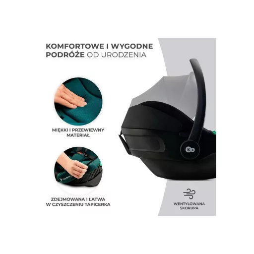 Kinderkraft I-Care i-Size autosjedalica 0-13 kg Crna 40-87 cm, bez ISOFIX baze