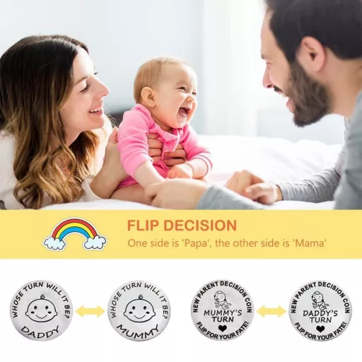 Rodičovský Rozhodovací Peniaz Sada 4ks Nerezová Oceľ, Strieborná/Čierna