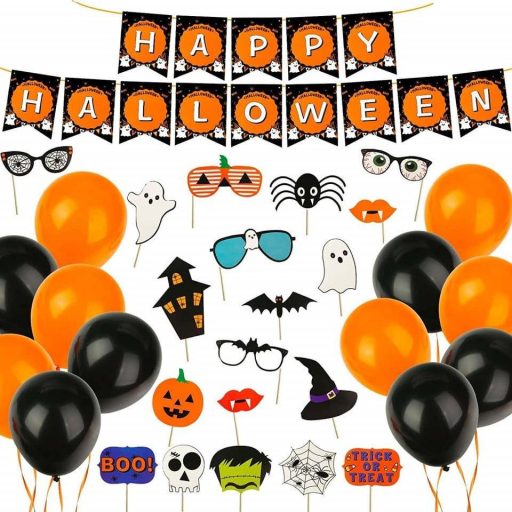 Koogel set za Halloween dekoraciju, 40 komada - elementi od lateksa i kartona