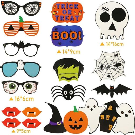 Koogel set za Halloween dekoraciju, 40 komada - elementi od lateksa i kartona