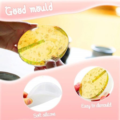 Set za izradu podmetača od bijelog silikona - DIY hobi set od 6 komada