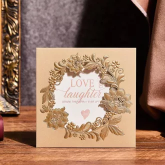   Zlatno-bijeli set zahvalnica za vjenčanje "Love & Laughter", 25 kom - Prepakirano