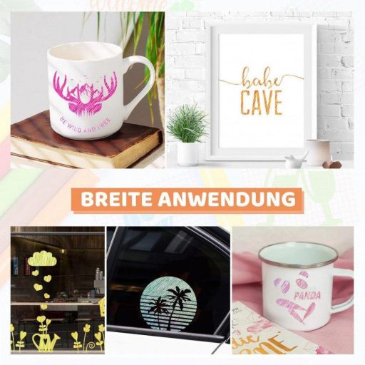 IModeur 8 darabos, többszínű vinyl dekorációs lapkészlet, beltéri és kültéri használatra