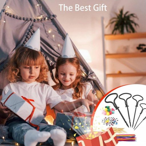 Bubuny 255-dijelni kreativni dječji set za rukotvorine - raznobojni elementi od tkanine, plastike i drveta