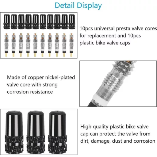 Presta-Dunlop Szelep Átalakító Szett 20db - Bicikli Kiegészítő